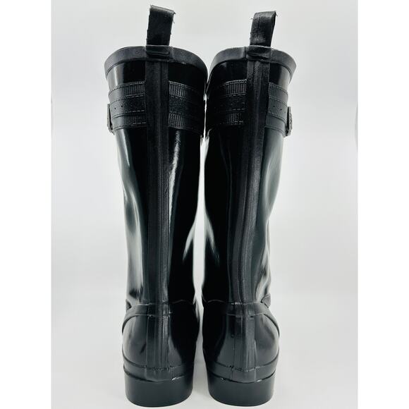 Sperry Women's Walker Atlantic Black Shine Mid Calf Rain Boots STS82562 Size 7.5 - Picture 5 of 11